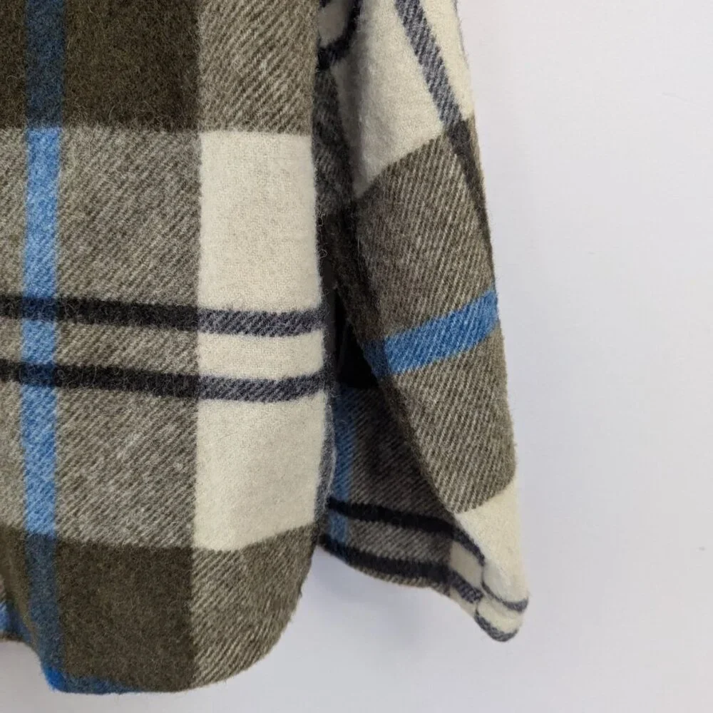 Vintage 50s Woolrich Pull Over Plaid Jacket Wool USA Hunting‎ Retro XL